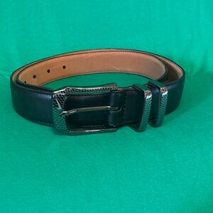 Men's Black Nike Leather Belt